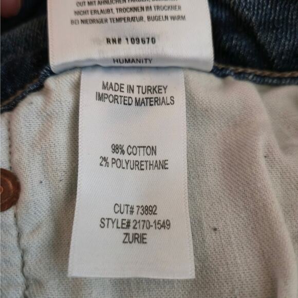 Citizens Of Humanity Zurie Ankle Straight Jeans Abalone Blue Size 31 Classic - Picture 8 of 8